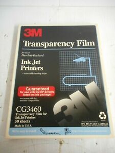 3M Transparency Film P/N CG3460 Approx. 50 Sheets 8-1/2&#034; x 11&#034;