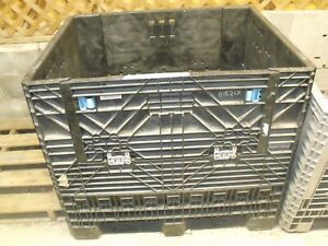 Black pallet size collapsible storage container * LOCAL PICKUP ONLY !