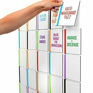 M.C. Squares Mini Dry-Erase Tile 24-Pack | Small Stackable Whiteboards