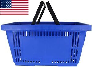 Plastic Shopping Baskets w/Handles - Quantity 1