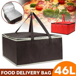 48L 16&#039;&#039; Pizza Delivery Bag Food Takeaway BBQ Backpack Insulated Warm/Cold