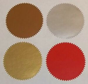 Red Gold Silver Bronze Company Legal Wafer Seals, Certificate - Wedding Stickers