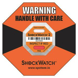 SHOCKWATCH 51000K G-Force Indicator Label,75G,PK50