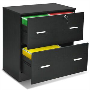 Gymax 2-Drawer Lateral File Cabinet For Letter, Legal Size W/Lock Office Home