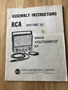 RCA Senior Voltohmyst Type WV-98C Original Manual