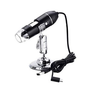 USB Digital Microscope, JUN-L 3 in 1 Handheld 50X-1600X 50X-1600X, Black