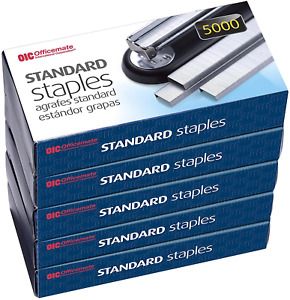 Officemate Standard Staples, 5 Boxes General Purpose Staple 91925