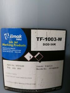 5 gallon iimak, tf-1003-w, dod ink, exp 2023