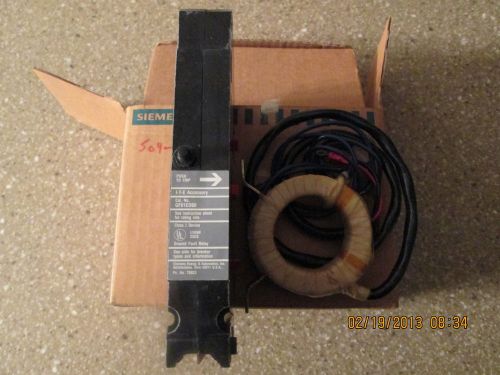 Siemens cat# gf01ed60 ground fault relay 30 ma with 64232 sensor (new) for sale