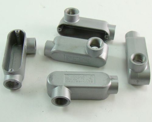 Lot of (5) Crouse Hinds Condulet Outlet Body 3/4&#034; LL 29