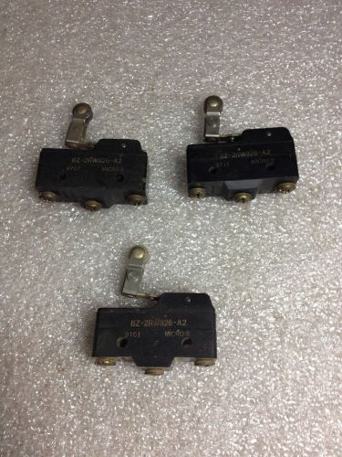 (RR19-3) 3 MICROSWITCH BZ-2RW826-A2 SNAP ACTION BASIC SWITCHES