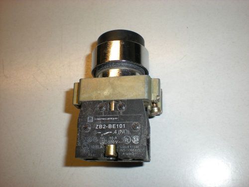 Telemecanique Model ZB2-BE101 Momentary Switch - (1) NO - Black Button