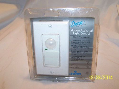 LEVITON DECORA MOTION ACTIVATED LIGHT CONTROL SWITCH 6780 WHITE *NEW*