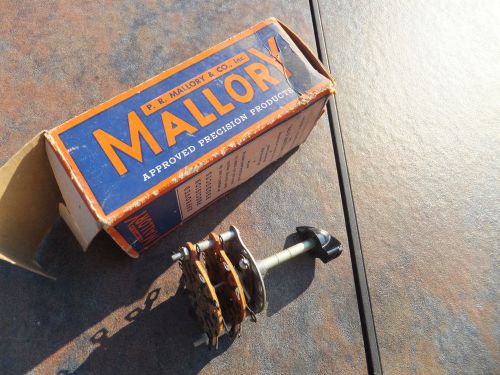 Box mallory rotary switch1222l shorting 8 ckt 2 section 2 to 2 pos. &amp; off w/knob for sale