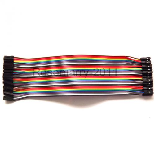 40pcs dupont wire color jumper cable,2.54mm 1p-1p female to female for arduino for sale
