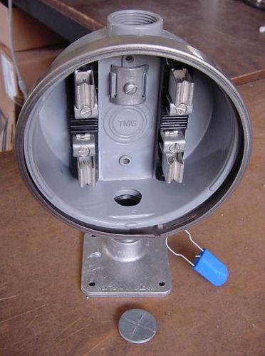 240v electric watthour meter socket base can mount + adaptors brand new eaton! for sale