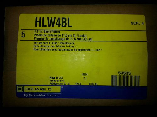 SQUARE D HLW4BL 4.5&#034; BLANK FILLERS LOT OF 5