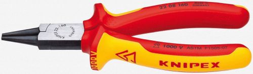 Knipex 22-08-160 6.3&#034; round nose pliers - insulated for sale