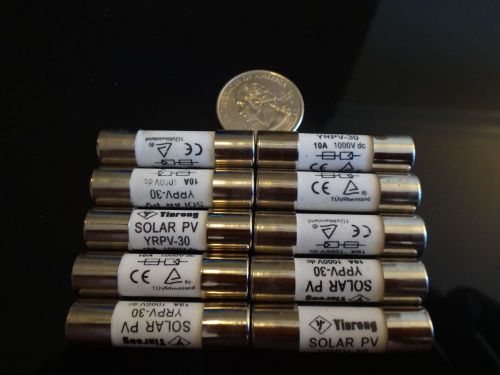Lot of 10- PV Fuse 20A In-Line Solar 1000VDC 10x38mm, CE TUVRheinland