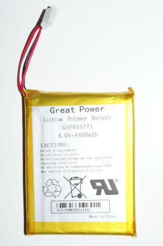GREAT POWER Lithium Ion Polymer 4.0v 4400mAh Rechargeable Battery GSP055771
