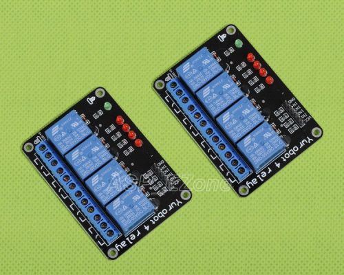 2pcs 4 channels 5v relay module for 51 arm pic avr dsp msp430 brand new for sale