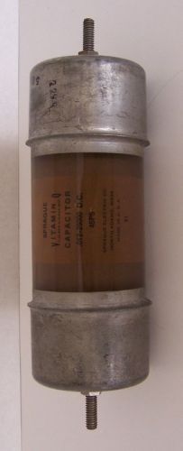 Sprague electric co. capacitor, vitamin q .012-25000 d.c. 45p5 51, 50858 nos vtg for sale
