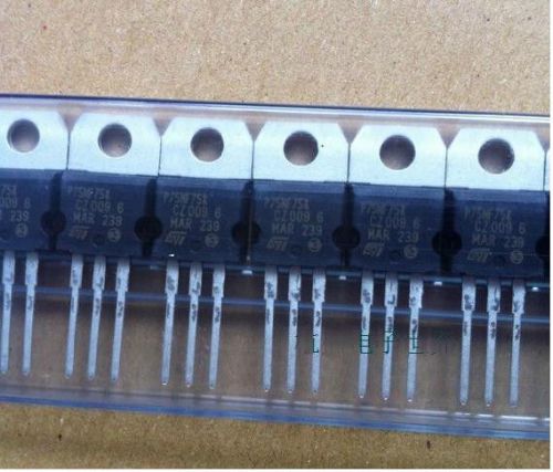 5pcs STP75NF75 P75NF75 ST Mosfet TO-220 NEW