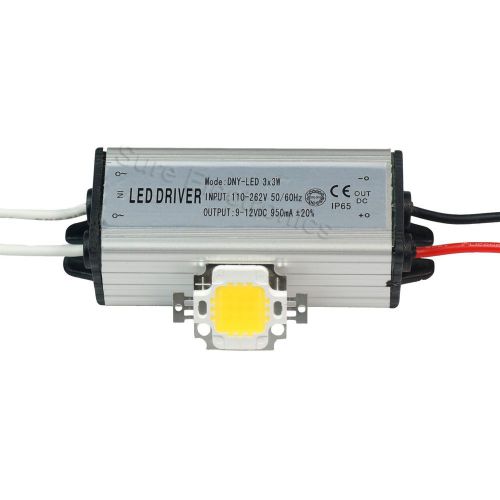 10W Warm White High Power LED Lamp Light 1050mA + Driver AC110-262V Waterproof