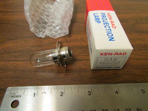 Ken-Rad Projection Exciter Lamp BAK 4 Volts .75 Amps NOS