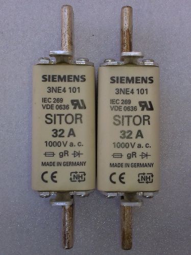 2x Siemens 3NE4 101 fuse 3NE4101 32A 1000V