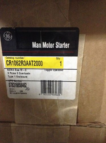 GE cr1062r3aat2000 600 volt 5hp size m-0 manual motor starter new in box