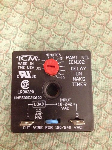 Icm controls lr30320 hmps00c2x600 delay on make timer 18  120 240 vac for sale