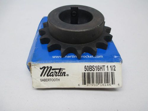 New martin 50bs16ht 1-1/2 16 tooth single row 1-1/2in bore sprocket d305662 for sale