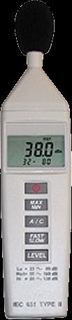 General DSM325 Digital Sound Meter, 32 to 130 dB, 3 Ranges