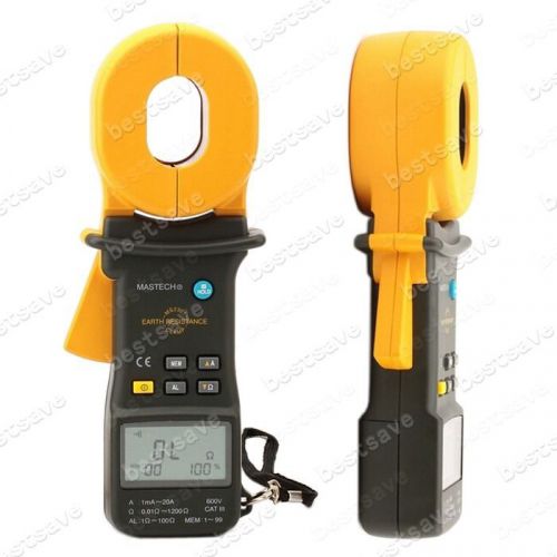 Pro mastech ms2301 clamp ground earth high acc low resistance tester meter b0278 for sale