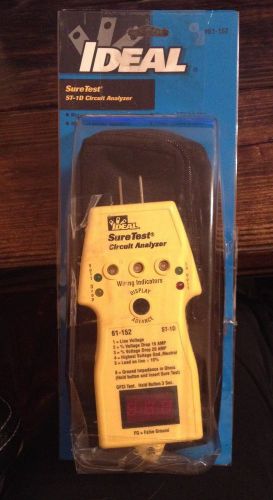 Ideal sure test st-1d circuit analyzer # 61-152 yellow new electrical test power for sale