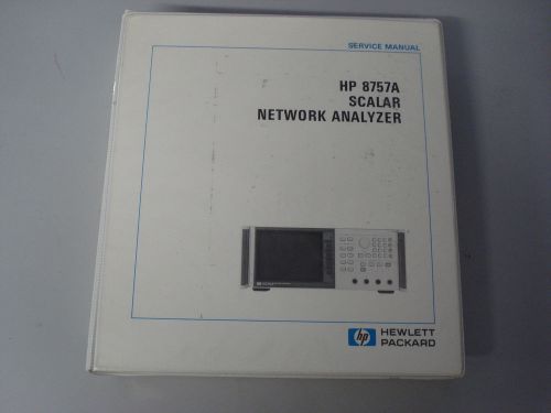 HP 8757A Scalar Network Analyzer service Manual