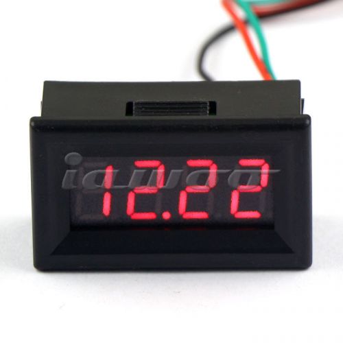 4 digit digital voltmeter dc 0-30 v car vehicle battery voltage meter red led for sale
