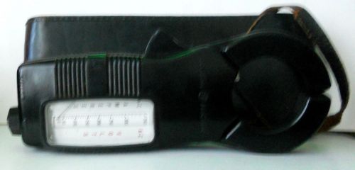 Vintage professional general electric a-c amperes &amp; volt meter in leather case for sale