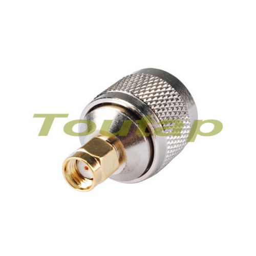 2pcs n male plug to rp-sma female jack pin center rf antenna connector adapter for sale