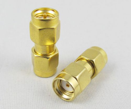 1 pcs SMA Male to SMA RP Male Coaxial Adapter Connector M/RP M Gold Plated NEW