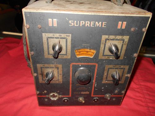 Vintage Supreme model 571 signal generator engineer test equipment steampunk