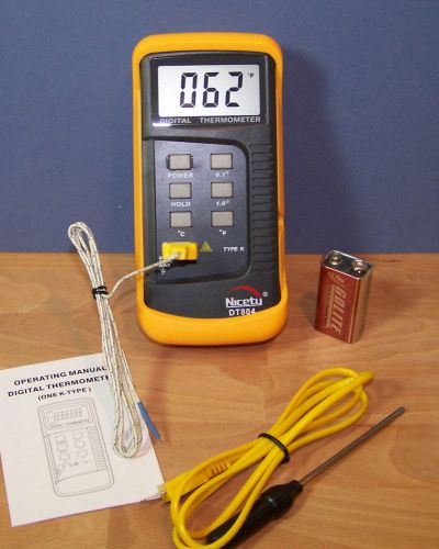 Scientific digital thermometer 1 k type &amp; thermocouple temperature sensor probe for sale
