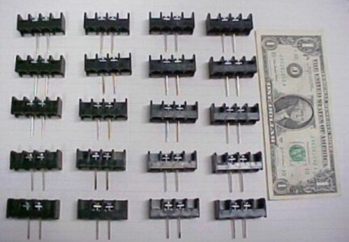 20 thomas &amp; betts terminal blocks pcb solder mount 300v 25 amp screw terminal for sale