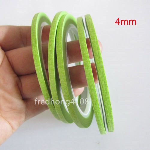 5pcs 4mm*25m green masking tape for nail polish painting decoration masking for sale