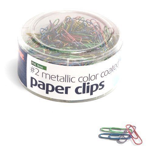 Oic Pvc Free Color Coated Clips - No. 2 - 600 / Pack - Metallic (OIC97225)