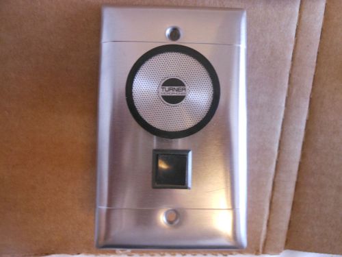 Vintage turner wall mount intercom microphone staniless steel switch plate type for sale