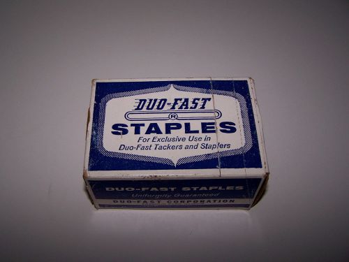 NEW DUO-FAST 5000 CT BOX 3/8&#034; NO. 7512-D STAPLES FOR TACKERS &amp; STAPLERS NOS