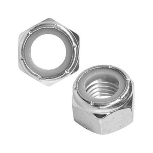 (100)1/2&#034;-13 Nylon Insert Lock Nuts (Zinc Plated) Nylock