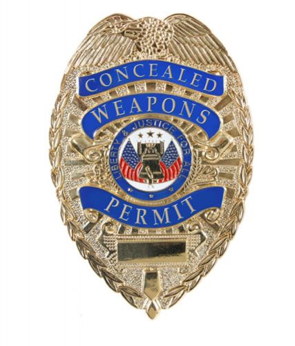 DELUXE BADGE-CONCEALED WEAPONS PERMIT/ GOLD